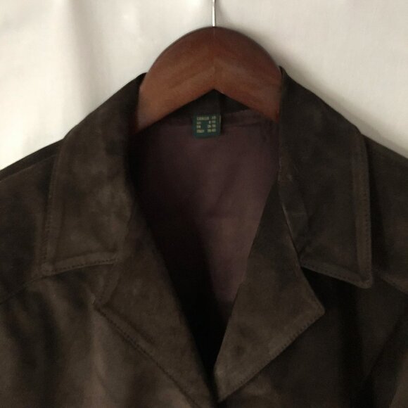 Rich Dark Chocolate Danier Suede Jacket - Picture 6 of 10